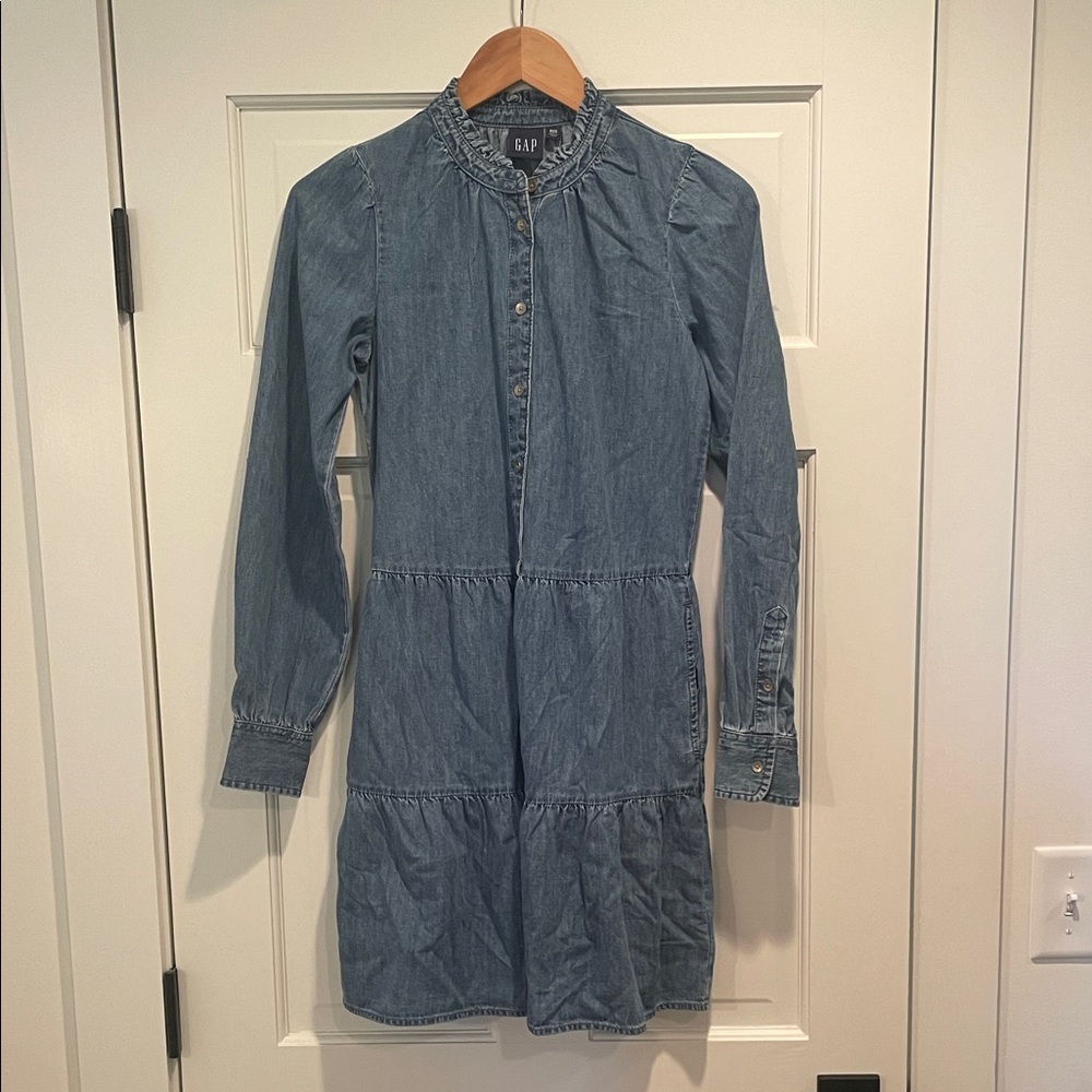 GAP Kids Long Sleeve Denim Dress